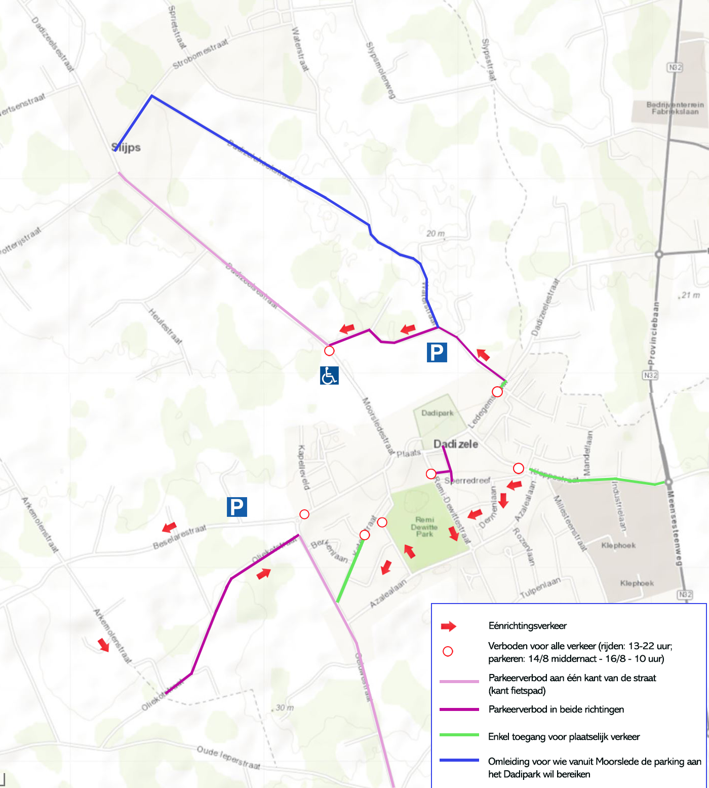 Verkeersplan avondmarkt